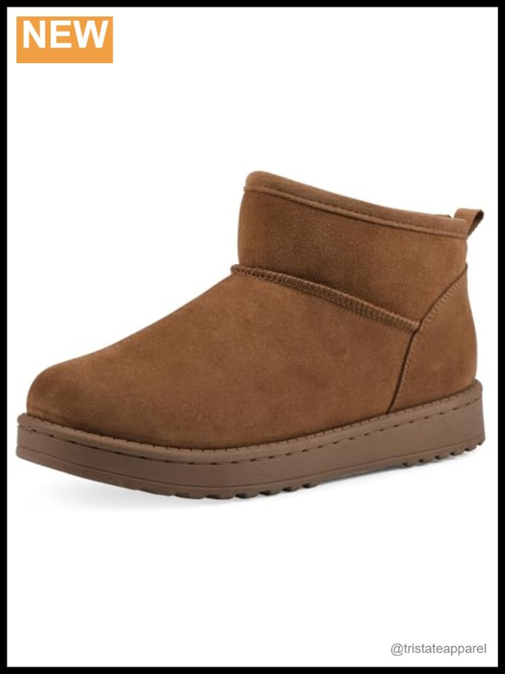 Women's Lined Ankle Boots Faux Fur Slip-On Lug Sole